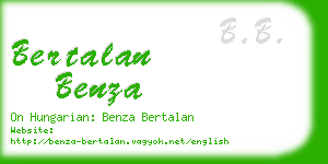 bertalan benza business card